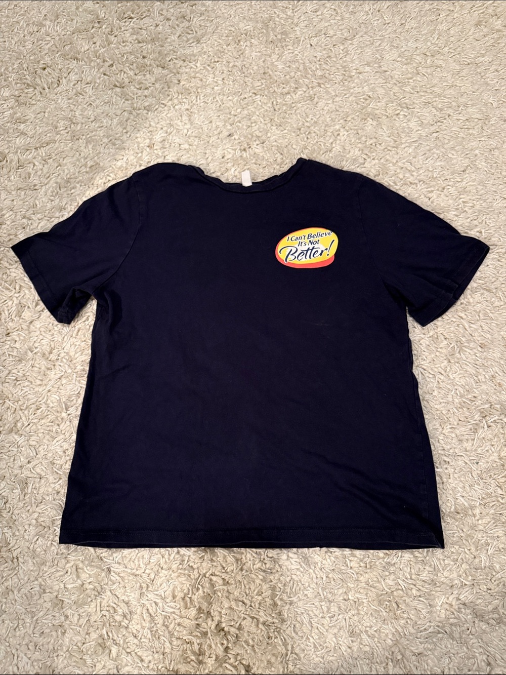 Navy Blue Graphic Tee - "I Can't Believe It's Not Better!"